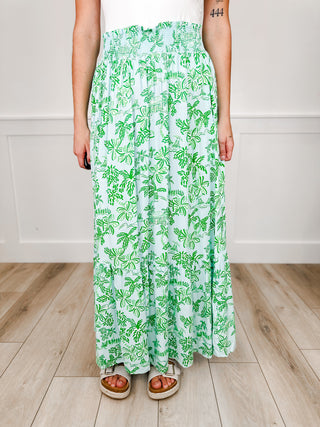 Tropical Feel Rayon Blue Avery Mae Skirt