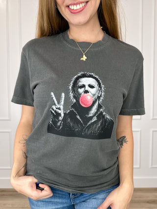 Bubble Chill & Trouble Cotton Short Sleeve Grey Avery Mae Graphic Tee Shirt - Multiple Options (Comfort Colors)