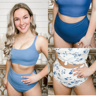 Moonlight Laps High Rise Swim Bottoms - 3 colors! *FINAL SALE*