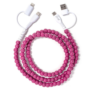 PRE-ORDER ERI Beaded Phone Charger Asher Magenta