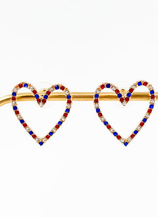 Love My USA Gold Drop Earrings