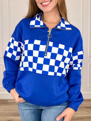 Check the Energy Cotton Blend Long Sleeve Avery Mae 1/4 Zip Pullover Top - Multiple Colors