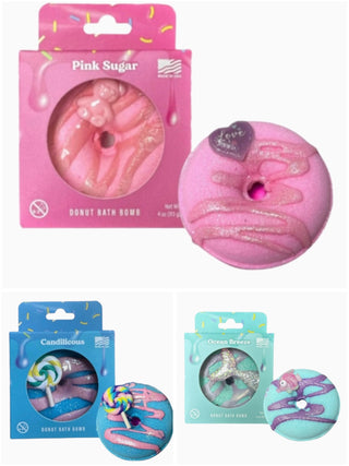 MYSTERY Glittery Fun Donut Bath Bomb - 3 colors!