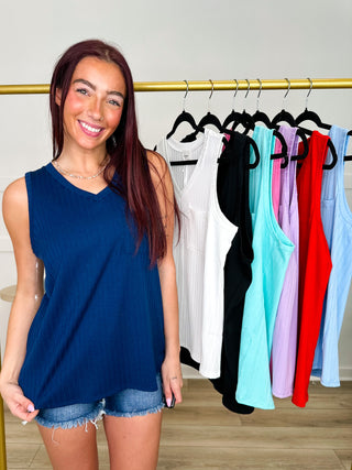 Someone to You Ribbed Avery Mae Tank Top - 8 colors!