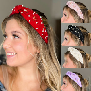 FAB-BOW-LOUS Embellished Headband - 5 colors!