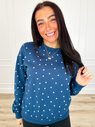 Having Fun Cotton Blend Long Sleeve Avery Mae Crewneck Sweatshirt - Multiple Colors