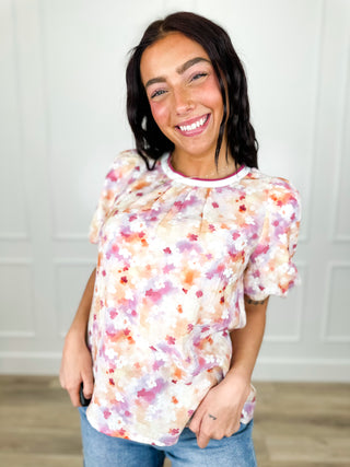 Life's For Living Cotton Short Sleeve Pink Avery Mae Top