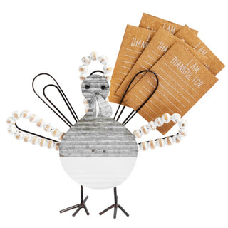 One Thankful Turkey Card Holder Set