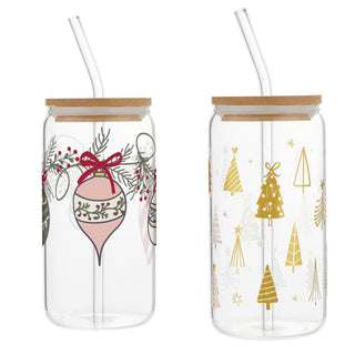 Very Merry 16oz Glass Tumbler - 2 options!