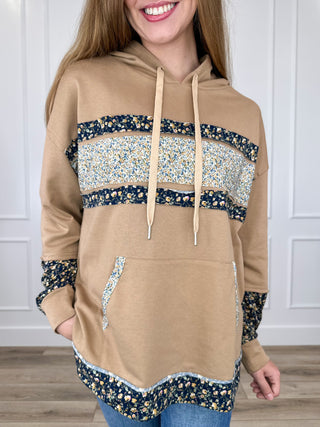 Always Easy Cotton Blend Long Sleeve Brown Avery Mae Hooded Top