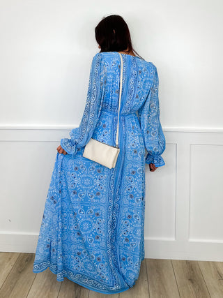 Written in the Stars Blue Avery Mae Maxi Dress
