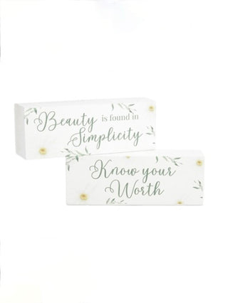 Simply Beautiful Wood Decor - 2 piece set!