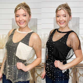 White Birch Dancing Under Moonlight Bedazzled Short Sleeve Top - 2 colors!