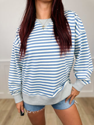 Break it Down Long Sleeve Striped Avery Mae Top