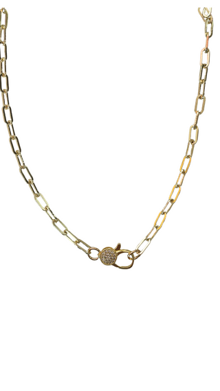 PRE-ORDER LPJ CZ Lobster Paperclip Necklace