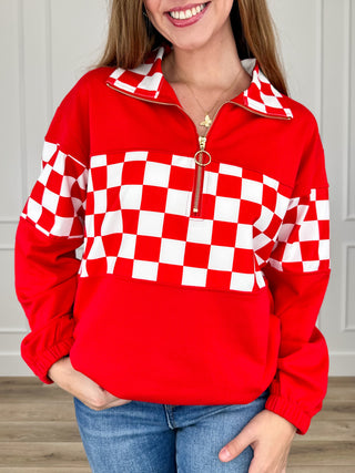 Check the Energy Cotton Blend Long Sleeve Avery Mae 1/4 Zip Pullover Top - Multiple Colors