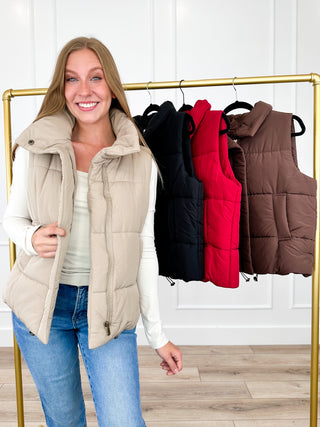 Zenana Go On Now Puffer Vest - Multiple Colors