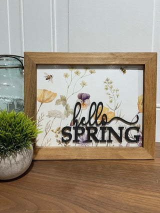 Welcoming Spring Wood Sign
