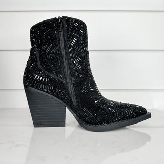 Talk Me Into It Very G Rhinestone Booties - 2 colors!