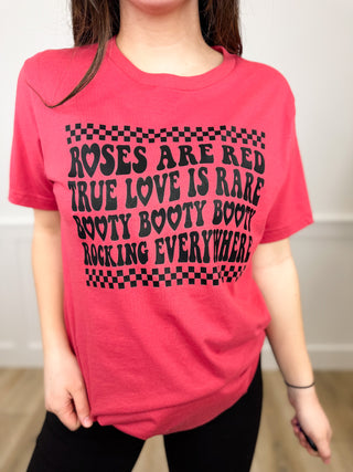 Cheeky Love Cotton Short Sleeve Red Avery Mae Graphic Tee Shirt