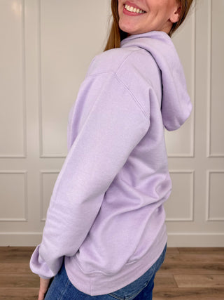 All Hail the Queen Cotton Blend Long Sleeve Purple Avery Mae Graphic Hoodie Sweatshirt (Gildan)