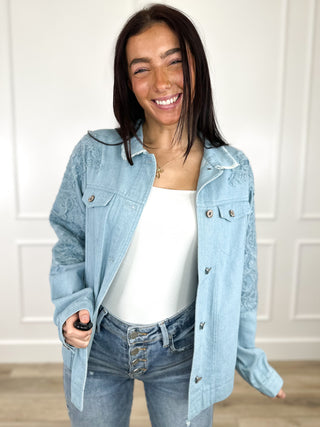 Sew In Love I'm Next Cotton Long Sleeve Denim Jacket - Multiple Colors