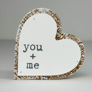 You & Me Heart Wood Cutout