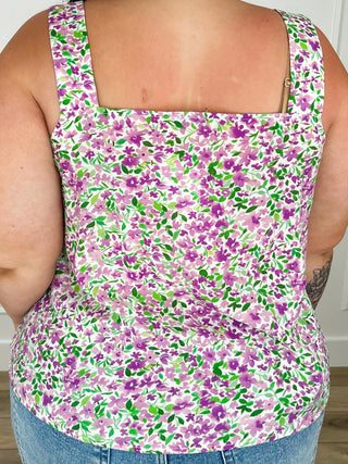 Recalling Joy Rayon Blend Purple Avery Mae Tank Top