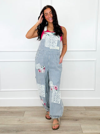 POL Someday Cotton Medium Wash Denim Overalls