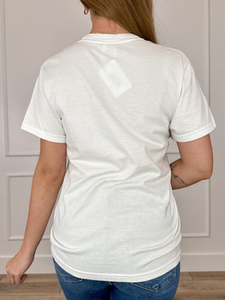 Destination Salem Cotton Short Sleeve White Avery Mae Graphic Tee Shirt (Comfort Colors)