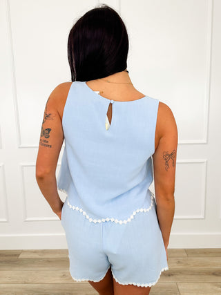 On the Beach High-Rise Lightweight Blue Avery Mae Set