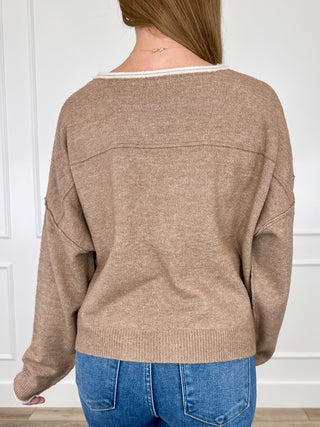 Doing it Right Knit Long Sleeve Avery Mae Sweater Top - Multiple Colors