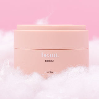Vanilla balm luv beauty balm jar with lid closed