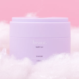 Lavender balm luv beauty balm jar with lid closed