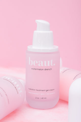 beaut. watermelon drench gel cream pump bottle, 2 oz (60 ml)