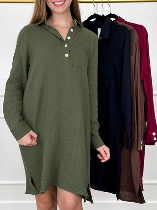Dear Scarlett Why Didn't You Stay Cotton Dress - Multiple Colors