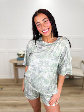 Now You See Me High-Rise Lightweight Camo Avery Mae Shorts Set