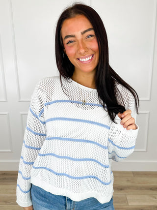 By Together Wanting to See You Cotton Blend Long Sleeve Sweater Top