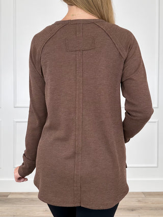 Zenana Right From the Start Knit Long Sleeve Avery Mae Top - Multiple Colors