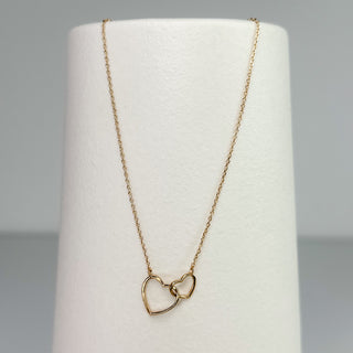 Intertwined Hearts Gold Necklace