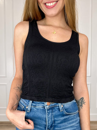 Hold You Close Reversible Avery Mae Mom Cropped Tank Top - Multiple Colors