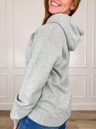 A Cup of Ambition Cotton Blend Long Sleeve Grey Avery Mae Graphic Hoodie Sweatshirt (Gildan)