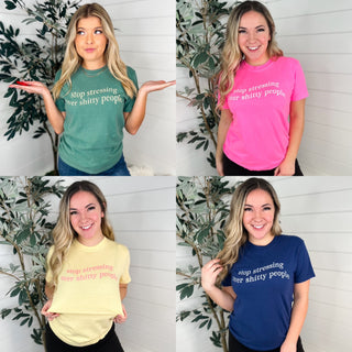 Stop Stressing Cotton Short Sleeve Avery Mae Graphic Tee Shirt - 4 colors!