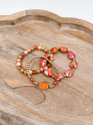 Erimish Under Your Spell Orange Starter Stack Bracelet Set