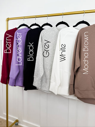 Zenana Basic A Sure Thing Long Sleeve Weekender Top - 12 colors!