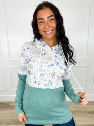 Need Some More Cotton Blend Long Sleeve Green Avery Mae Hoodie Sweatshirt