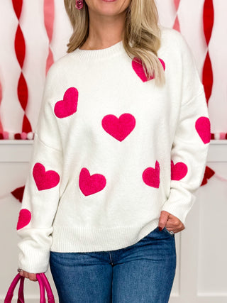 Where You Are Knit Long Sleeve Ivory Avery Mae Sweater Top