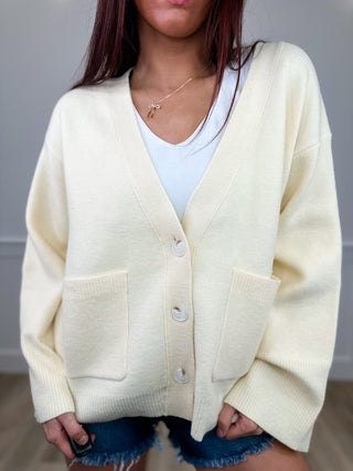 What to Do Knit Long Sleeve Avery Mae Button Up Cardigan - 2 colors!