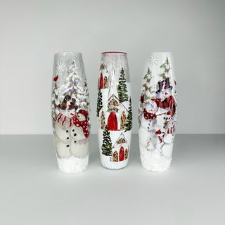 A Christmas Miracle Glass Light Up Vase - 3 options!