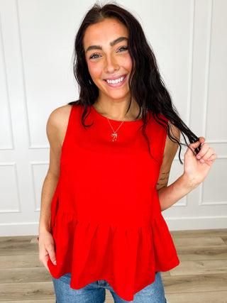 Always in Bloom Lightweight Red Avery Mae Tank Top